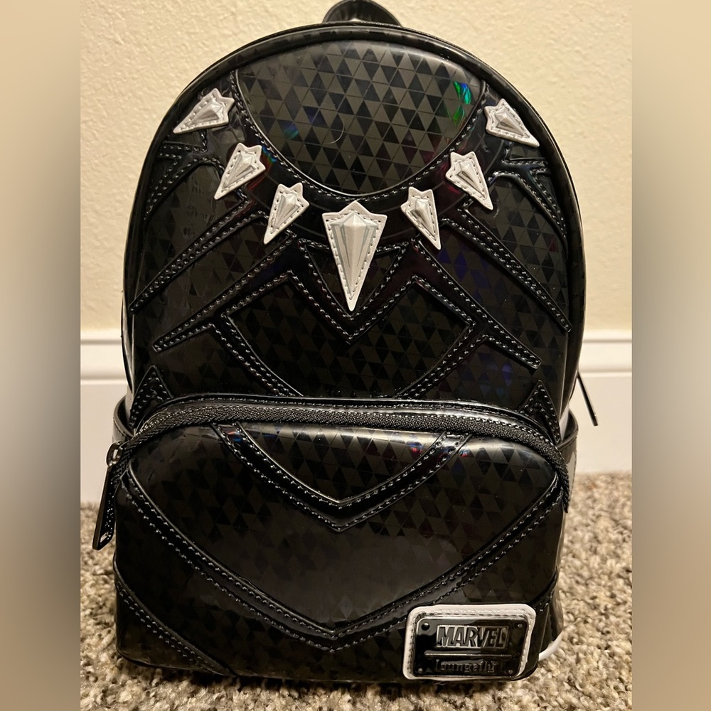 Loungefly Marvel Metallic Black Panther Cosplay Mini Backpack